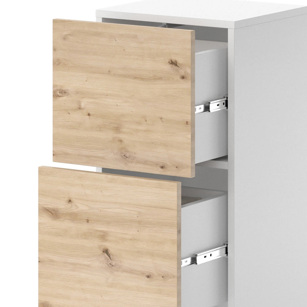 Vicco Mobiletto bagno Bianco 35 x 92 cm con 2 cassetti