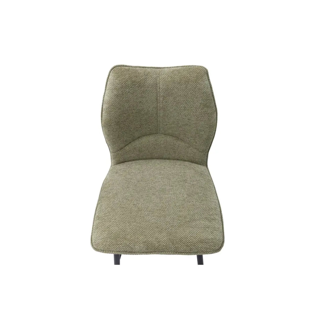Sedia da banco girevole CROFT - Tessuto beige sabbia - Gambe in metallo nero - Altezza 103 cm - Stile design/industriale