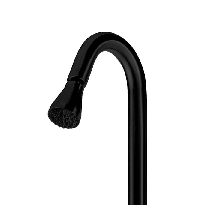 Doccia da Giardino 228x18x17,5 cm con Soffione Lavapiedi e Doccetta Sined Stintino Nero satinato