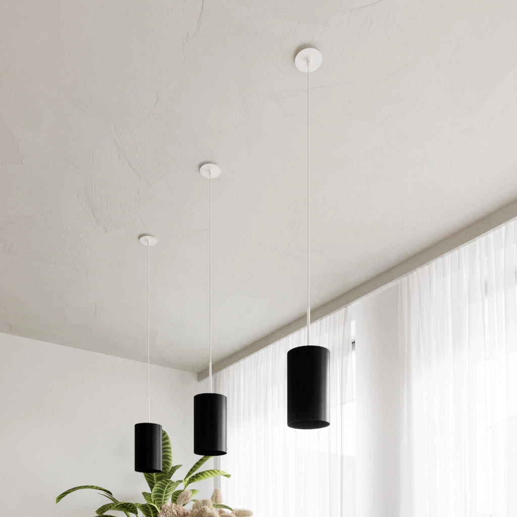 Lampada a sospensione nera Ø50 DUETTO Pure Lume 5xE27