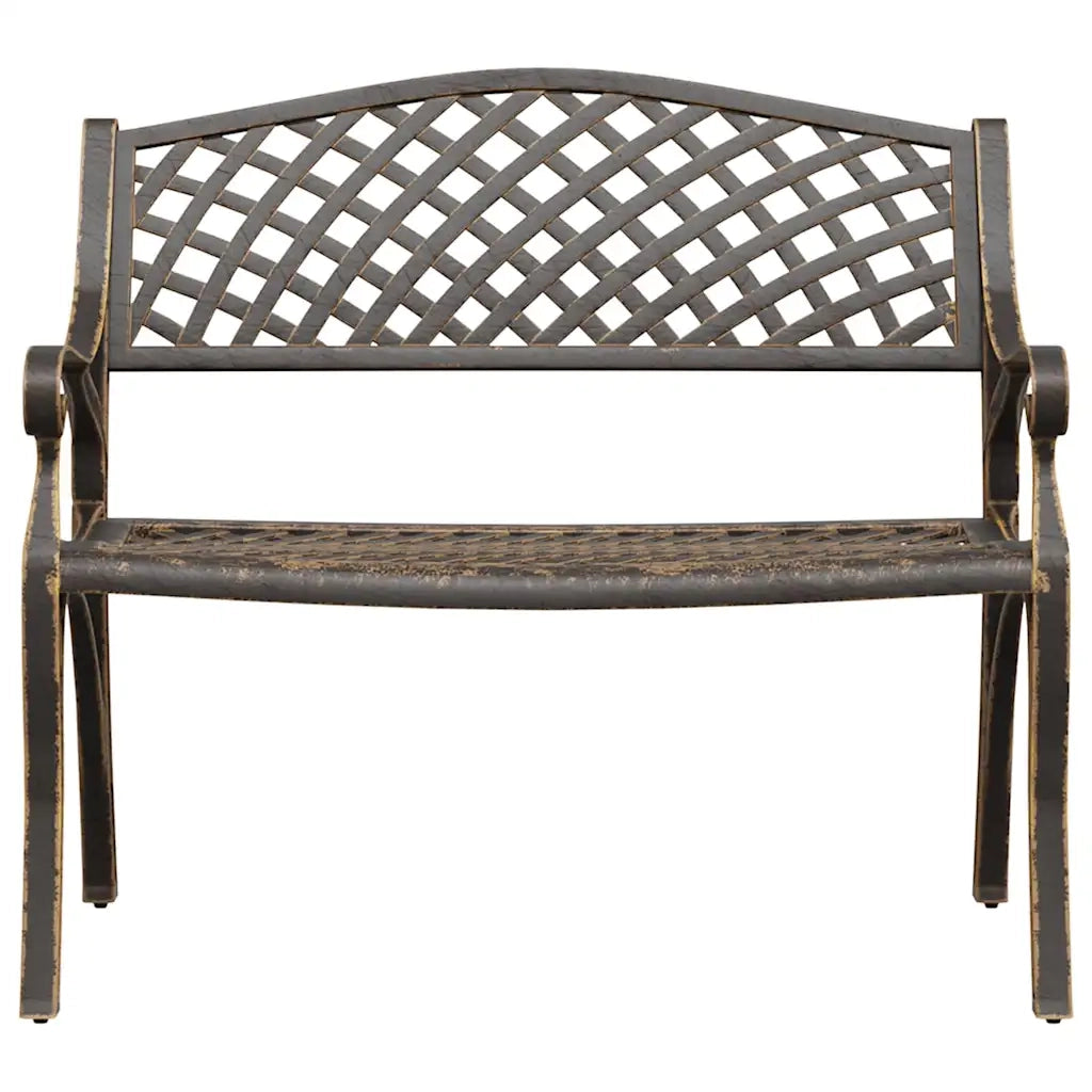 Panchina da Giardino | Panca da Giardino 102 cm in Alluminio Pressofuso Bronzo