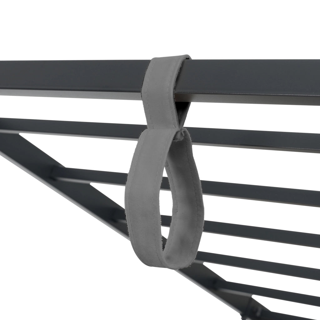 DESMIU Letto Singolo 90 × 190 cm con contenitore idraulico, in velluto, senza materasso, grigio