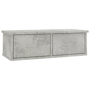 Scaffale Cassetti Parete | Mensola sospesa Grigio Cemento 60x26x18,5 Multistrato