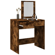 vidaXL Toeletta con Specchio Rovere Fumo 73x46,5x120 cm