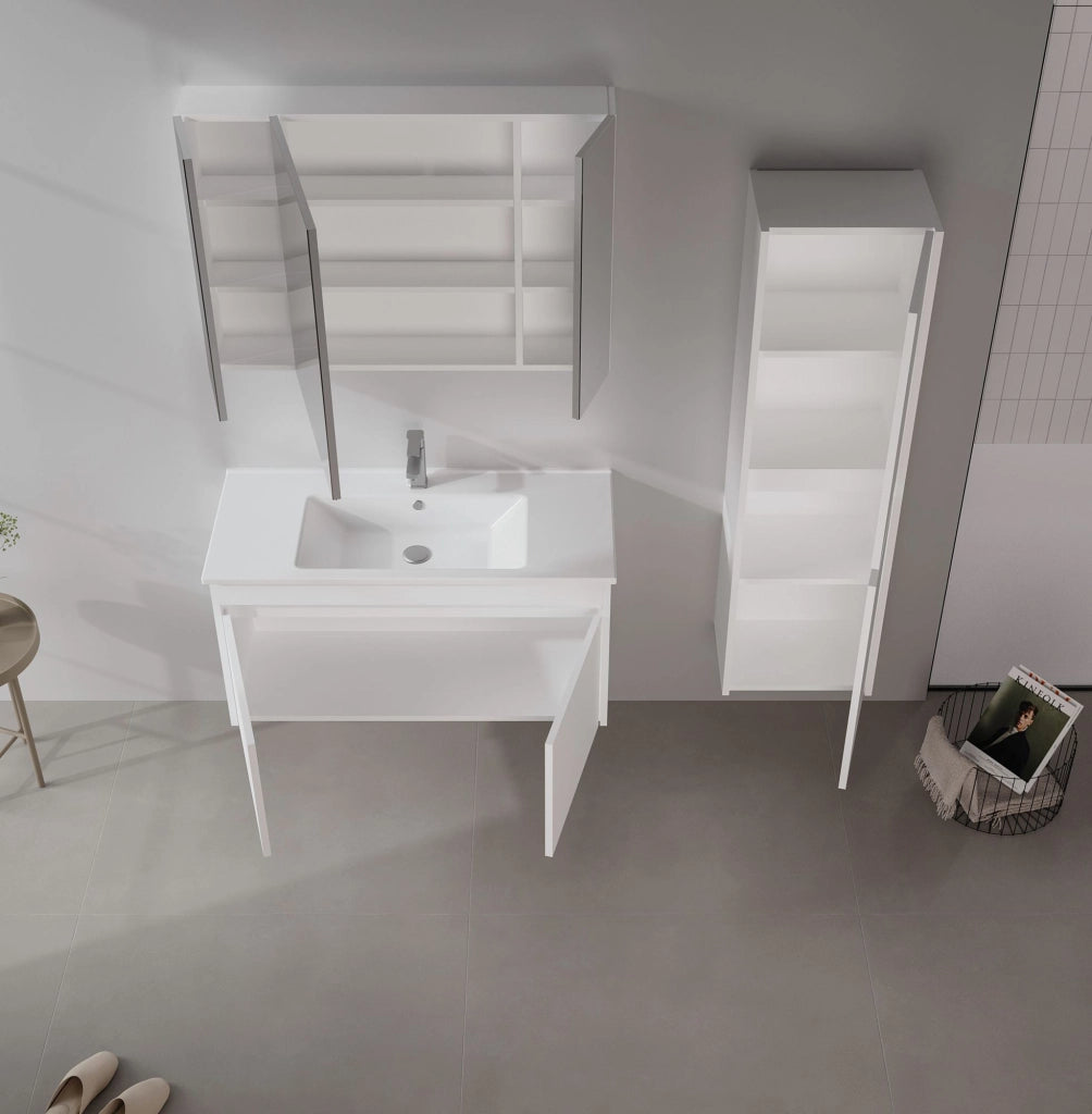 Mobile lavabo "Side 100 v3" - 100 x 45 x 52 cm - Bianco opaco