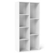 Scaffale a 7 cubi per riporre o esporre 49,5 x 23 x 106 cm stabile e robusto stile moderno legno bianco 20_0017322