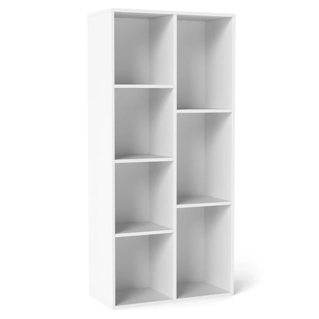 Scaffale a 7 cubi per riporre o esporre 49,5 x 23 x 106 cm stabile e robusto stile moderno legno bianco 20_0017322