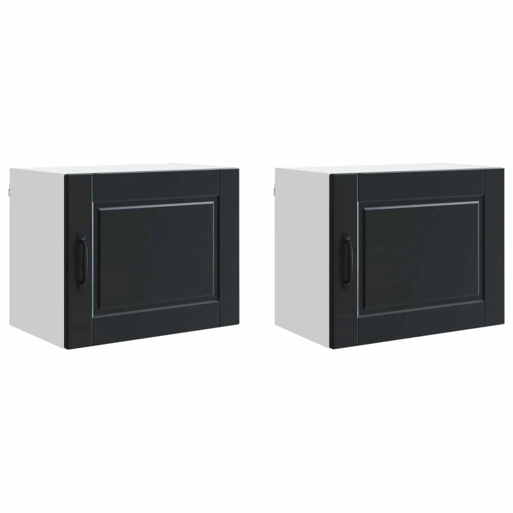 Armadietto a muro PORTO 2 pcs Nero 50 x 31 x 40 cm