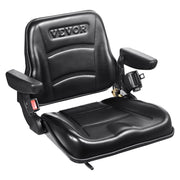 Sedile Universale per Carrello Elevatore e Trattore Pieghevole Regolabile in PVC con Braccioli e Cintura di Sicurezza TY-B17-1AF