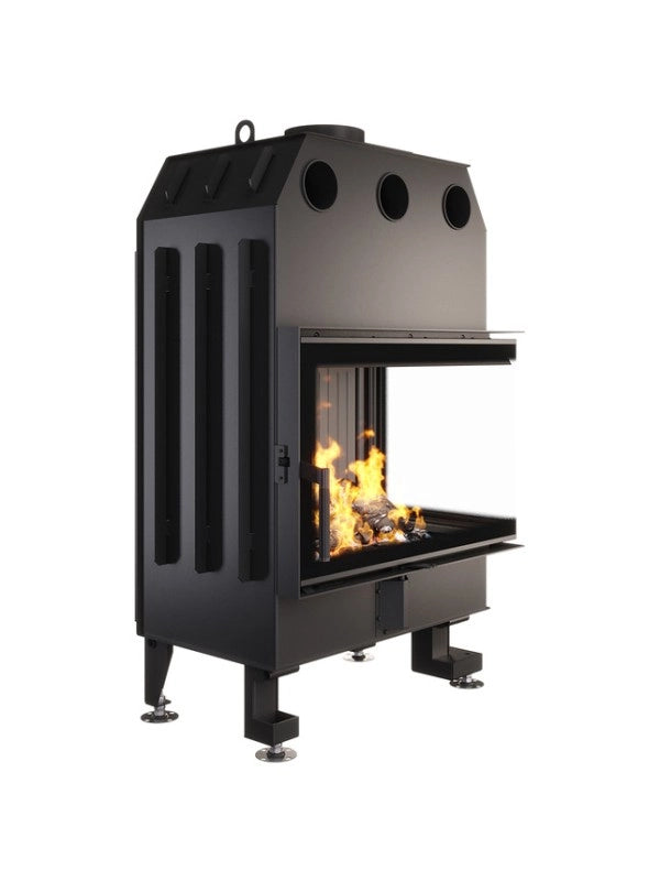Caminetto ad angolo Inserto Apertura destra Nero Energy 75x50x47 (15,1 kW) ECO