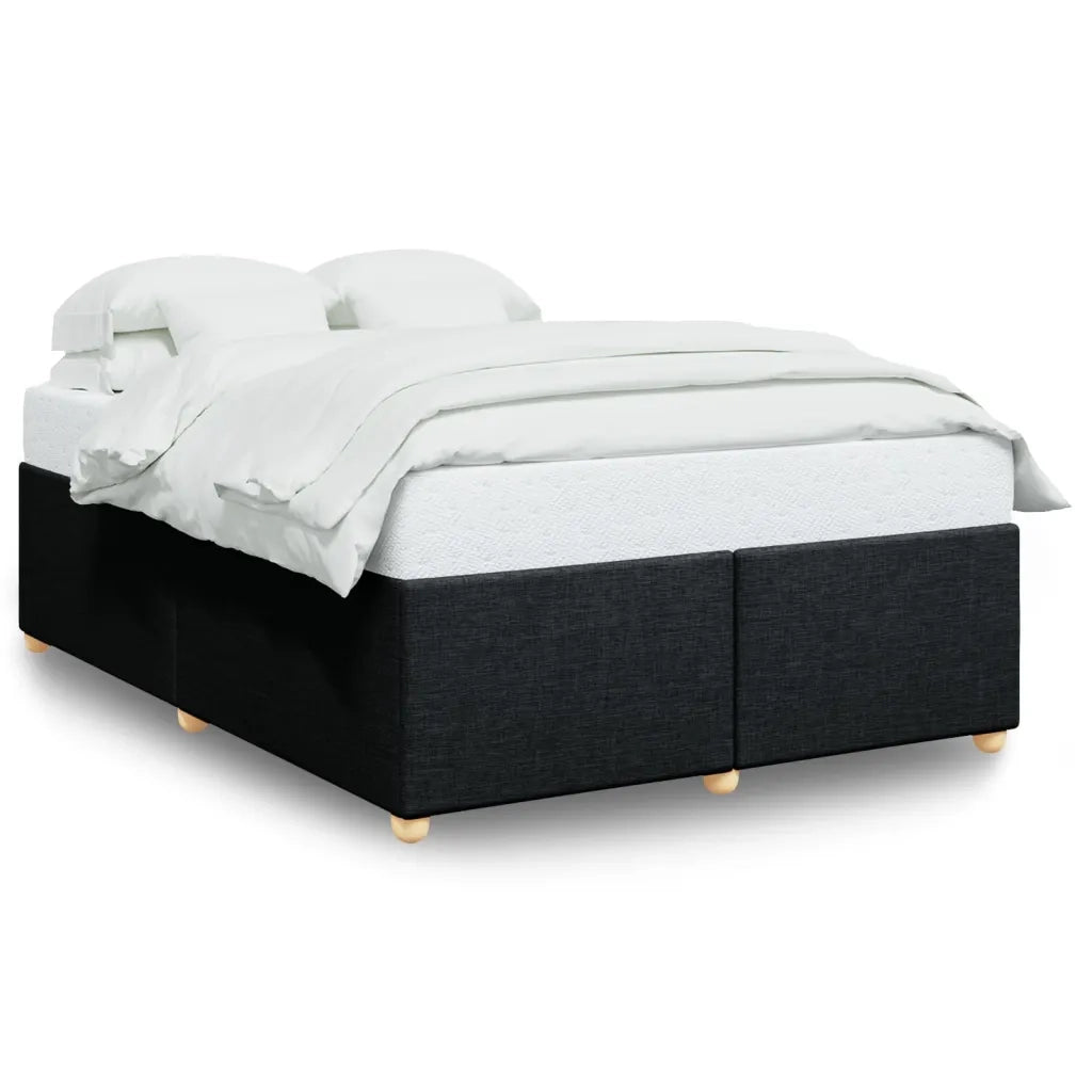 Giroletto senza Materasso-Struttura Letto Nero 140x190 cm in Tessuto 733255