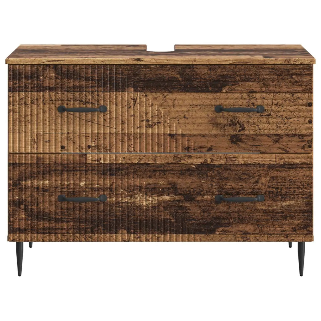 Armadio per Lavabo da Bagno HAARLEM Legno antico 896803