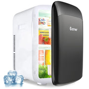 Mini frigorifero 2 in 1 compatto 15 L, Mini frigo portatile per auto a semiconduttore per bevande Nero-Frigoriferi