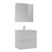 Set mobile lavabo con specchio (2 pezzi) "Nuvola 65 v2" - 65 x 50 x 62 cm - Cashmere