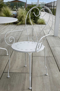 Sedia da Giardino 49x48xh90 cm in Metallo New Old Bianco