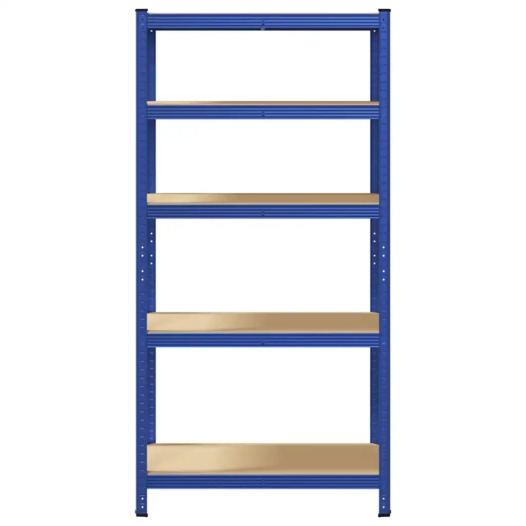Mensola 5 Strati Blu in Acciaio e Legno Multistrato 4016949