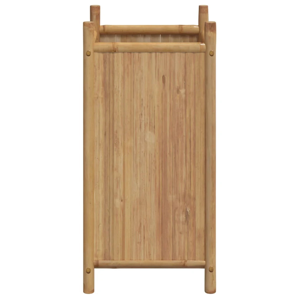 Fioriera rialzata per piante fiori terrazza giardino 40 x 40 x 80 cm bambù marrone 02_0037585