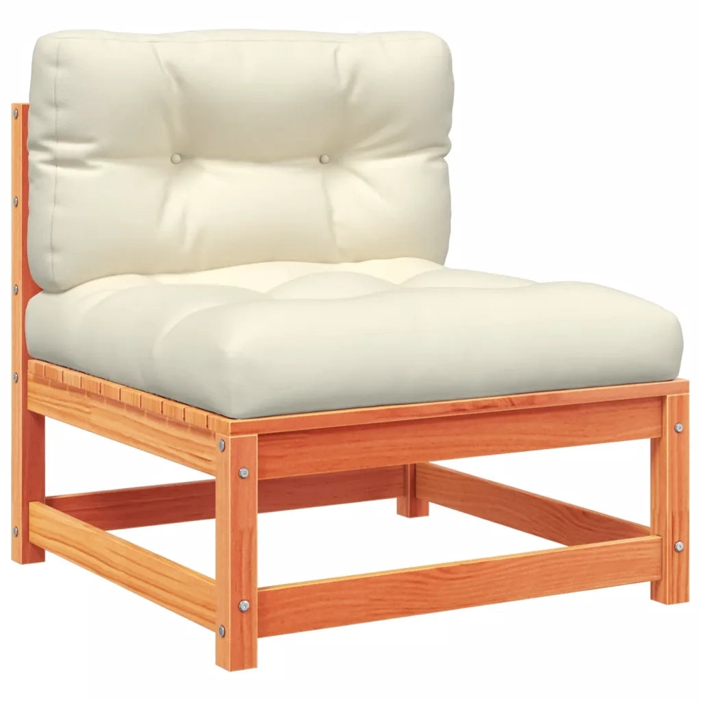 Set Divani Giardino 6pz con Cuscini Marrone Cera Massello Pino 3299568