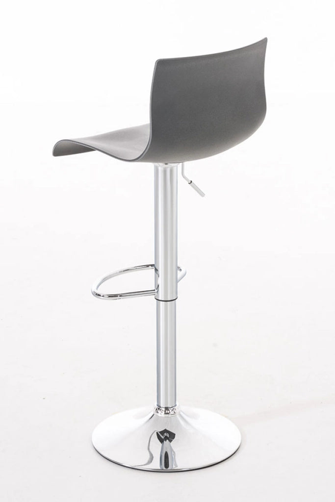 Sgabello Hover in polipropilene e metallo grigio,Metallo in look cromato