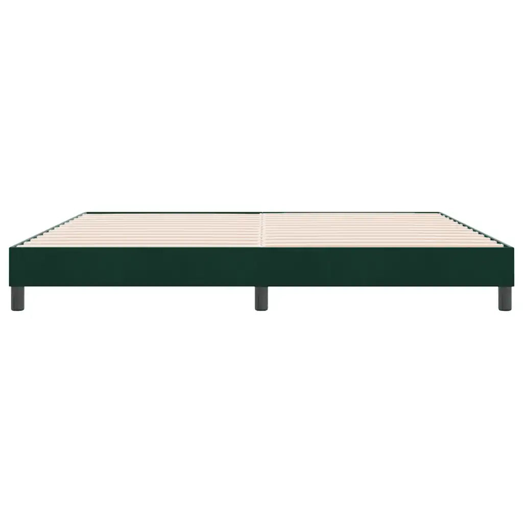 Giroletto a Molle senza Materasso Verde Scuro 180x210cm Velluto