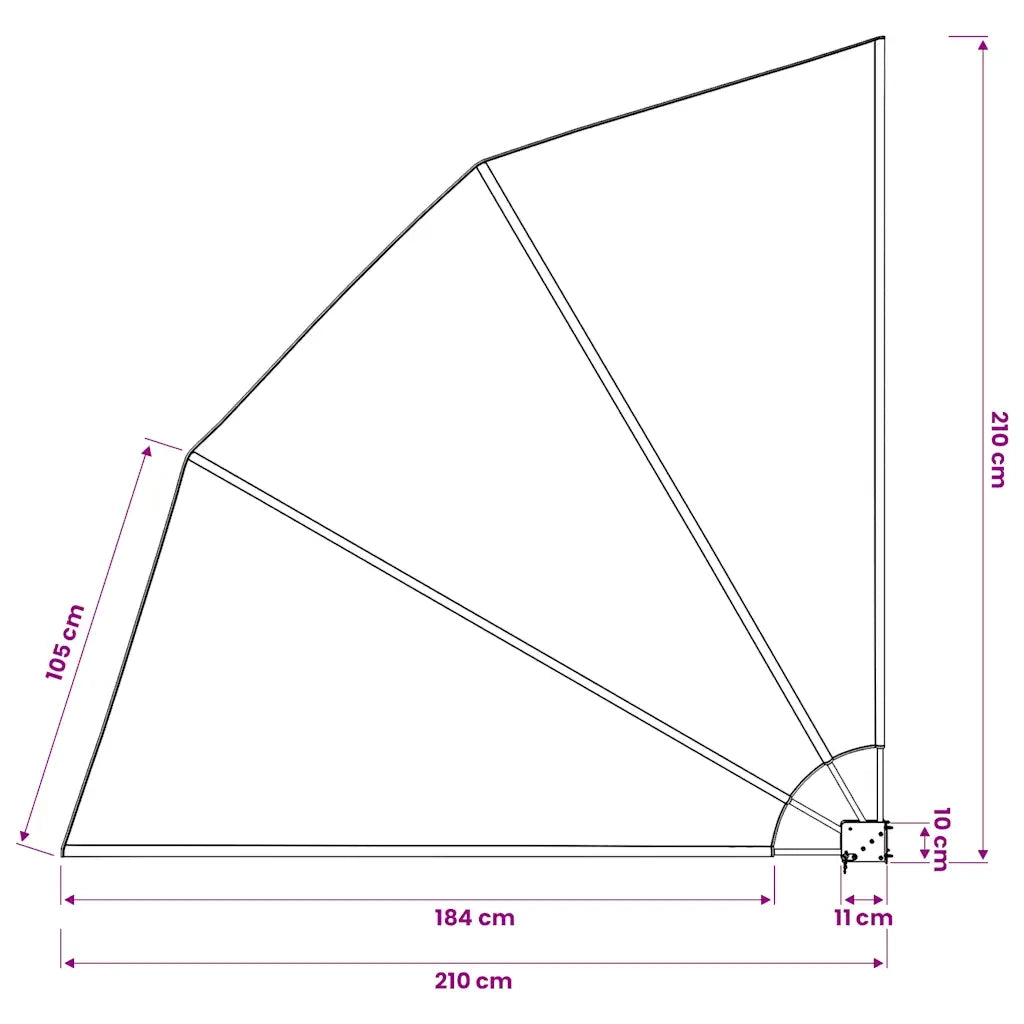 Tenda Laterale per Balcone Pieghevole Terracotta 210x210 cm 41579