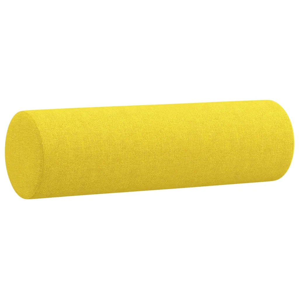 Divano a 2 Posti con Cuscini-Sofa 2 Posti con Cuscini Giallo Chiaro 120 cm in Tessuto 215588