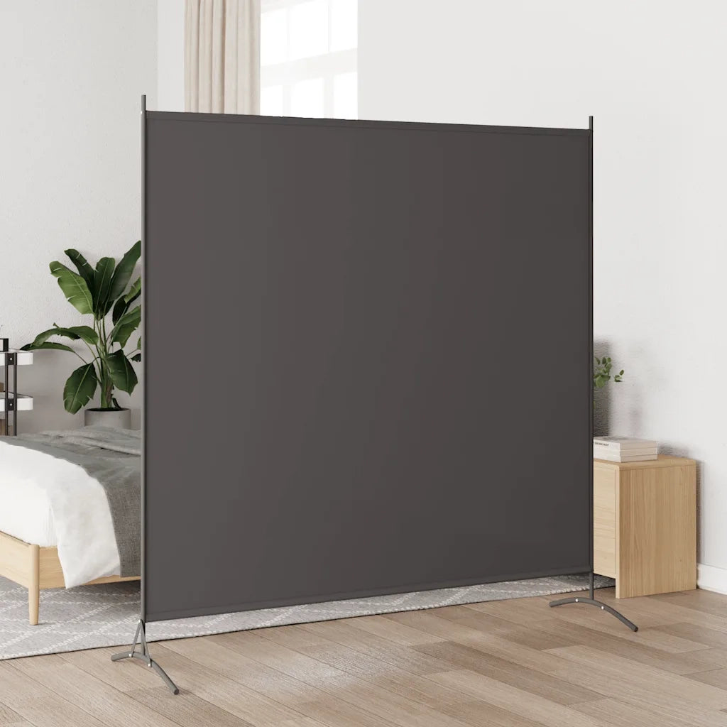 Paravento Antracite 175x180 cm in Tessuto 320737