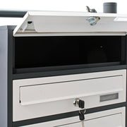 Cassetta postale condominiale autoportante 8 posti antracite/bianco 945 x 270 x 1500 mm 2 moduli