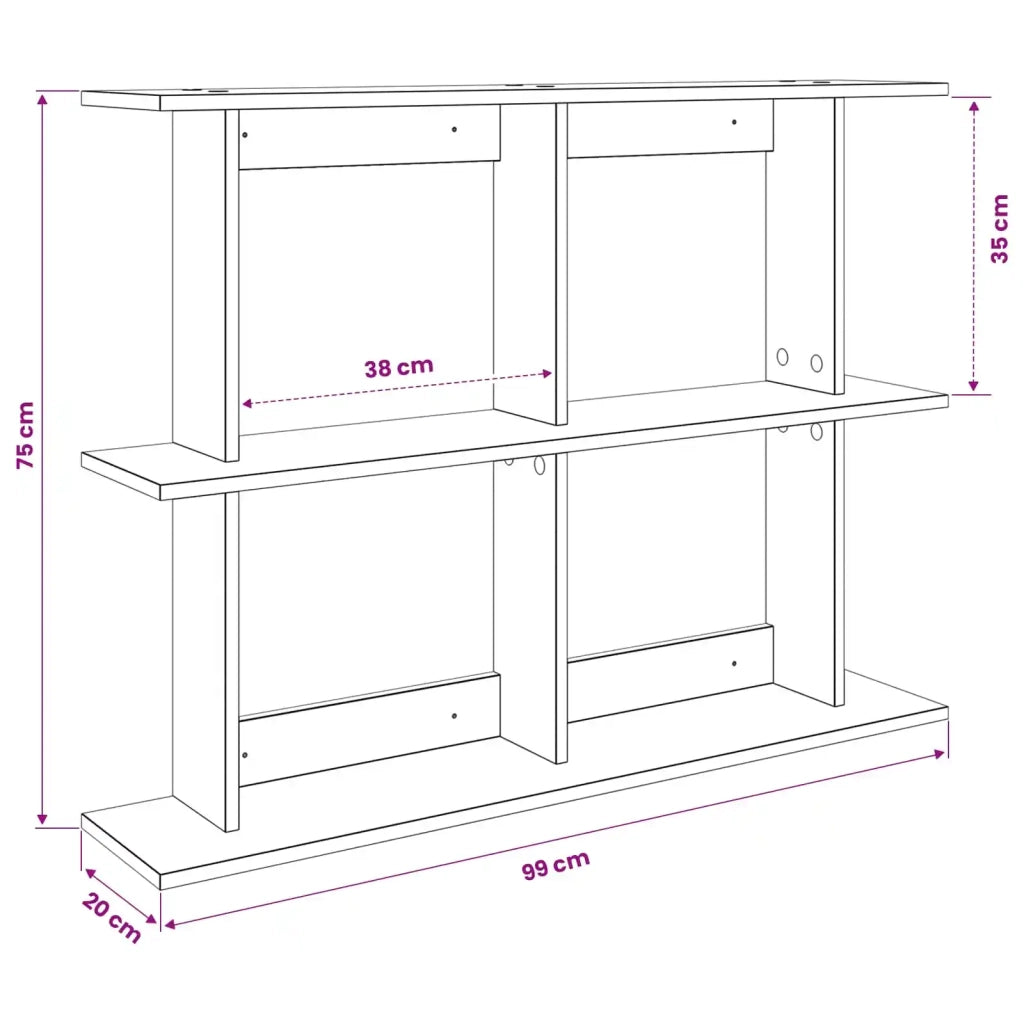 Scaffale da parete A parete Marrone 100 x 20 x 75 cm 8012086