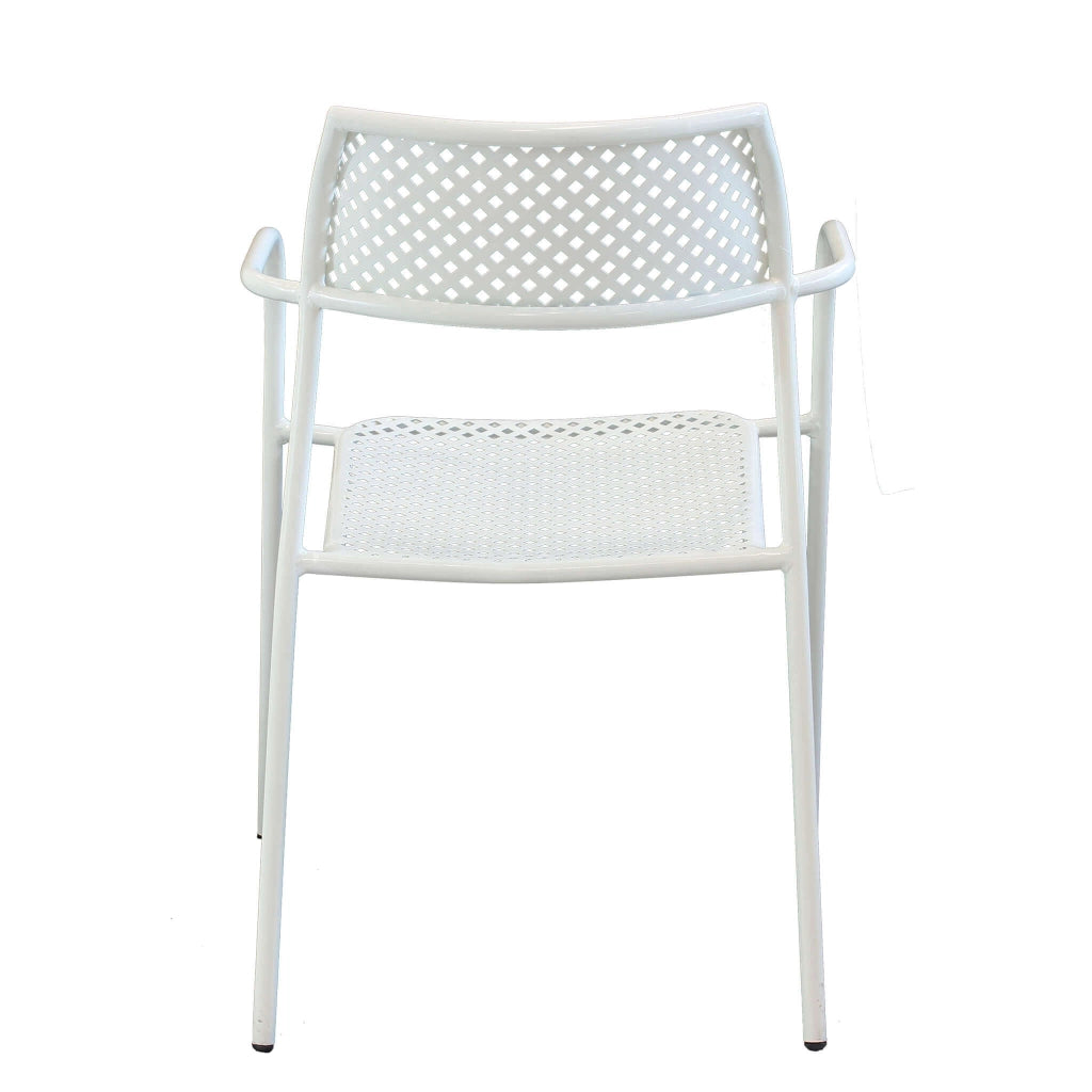 Poltrona da Giardino Impilabile in Acciaio cm 56x56x78 - MATHEW