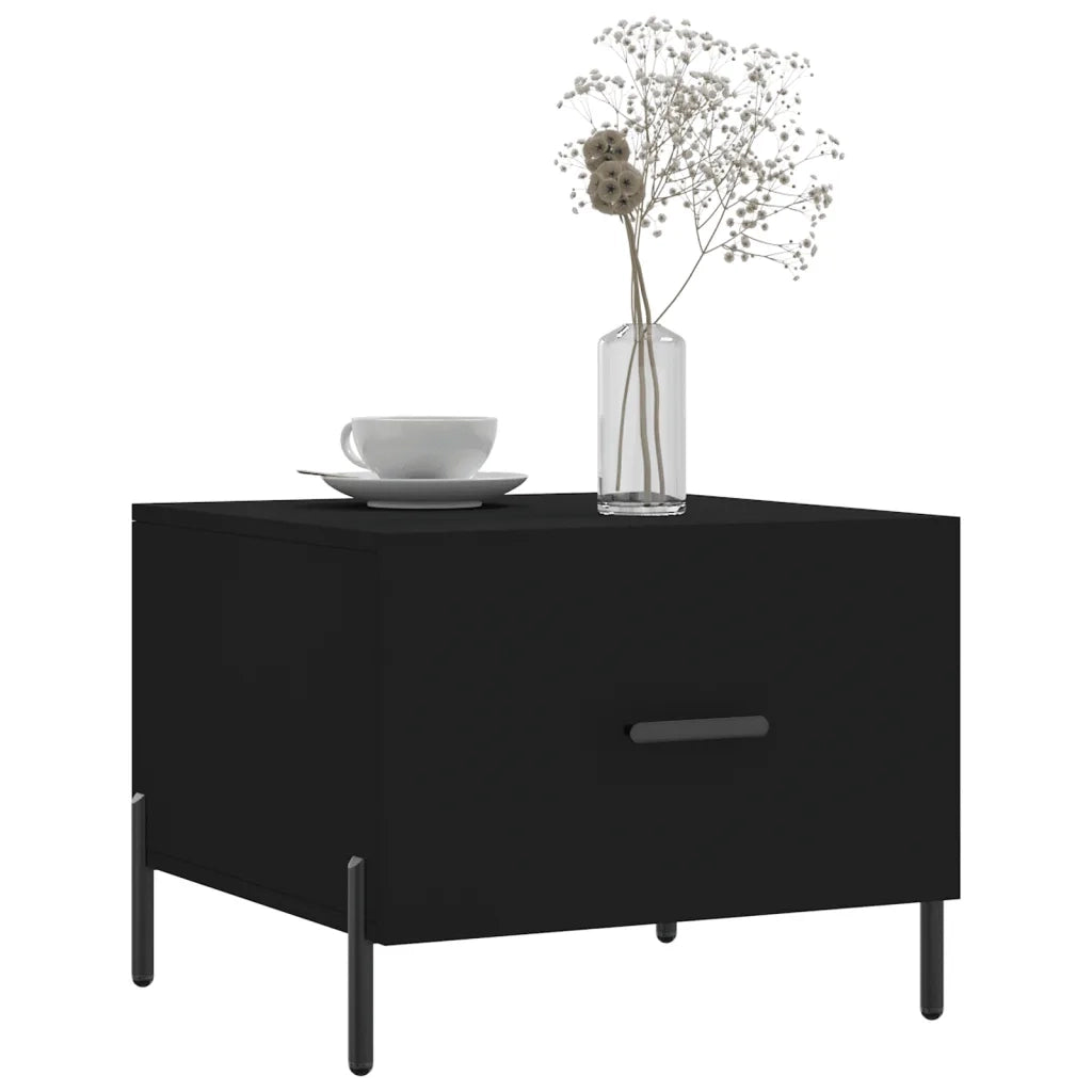 Tavolini da Salotto 2 pz Neri 50x50x40 cm in Legno Multistrato