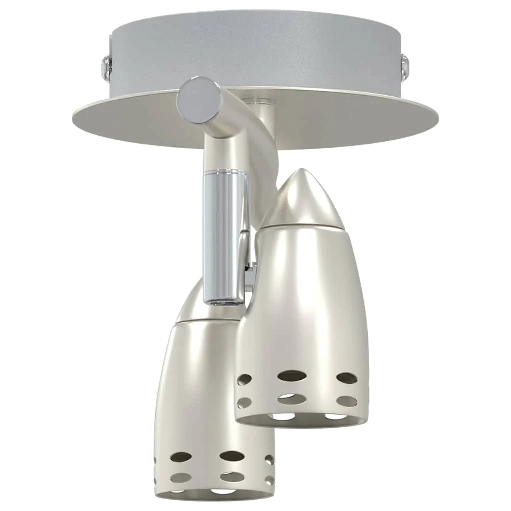 Moderno faretto da soffitto con illuminazione concentrata e funzione rotante 27 x 10 x 12 cm metallo nichelato 02_0058323