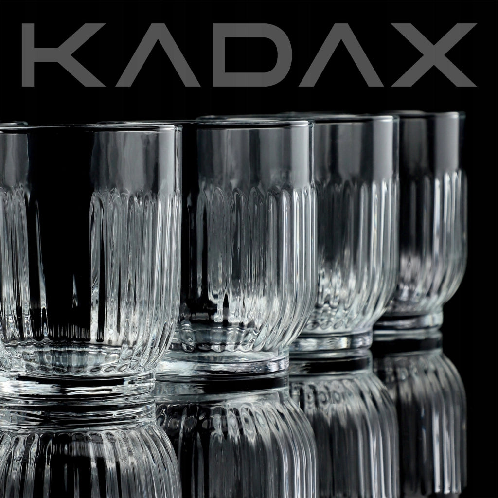 Bicchieri KADAX per bevande, whisky, succhi di frutta, set da 6 bicchieri, 330 ml