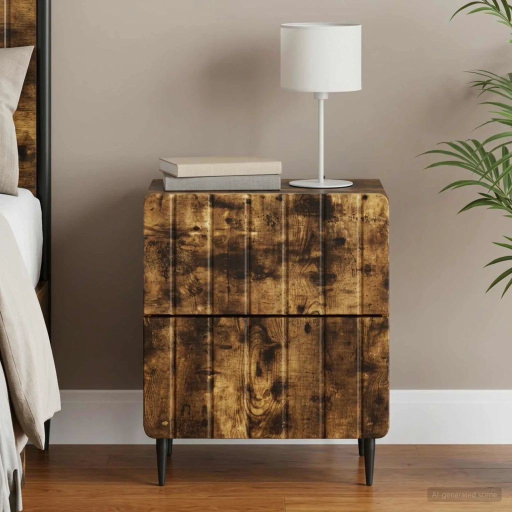 Armadio da Notte Rovere Fumo 43 x 34,5 x 49,5 cm 894305