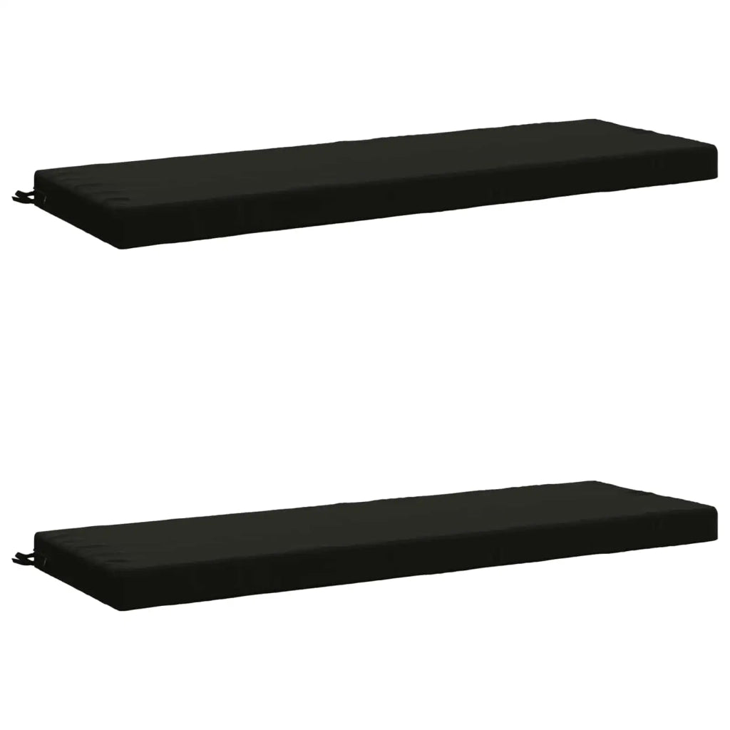 Cuscini per Panchina a 2 Pezzi SOEST 2 pz 100% Poliestere Nero 950271