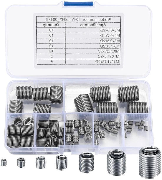Kit di sostituzione cavi - 60 pezzi - Set di riparazione cavi - Metallo e Plastica - M3 M4 M5 M6 M8 M10 M12
