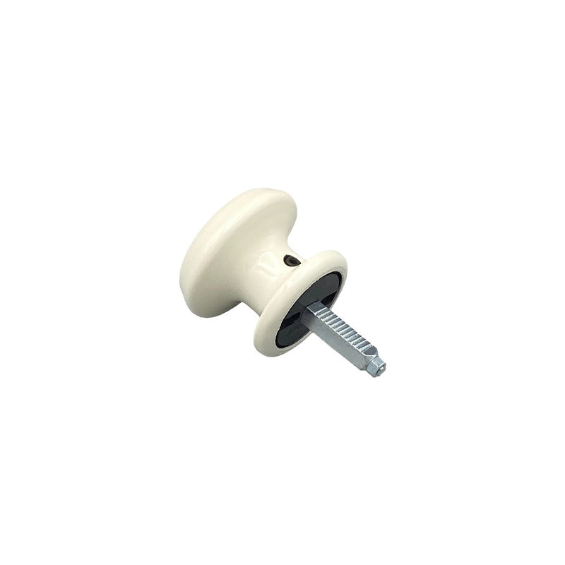 Maniglia su rosetta tonda SAGUATTI  821/60KQ in alluminio bianco lucido