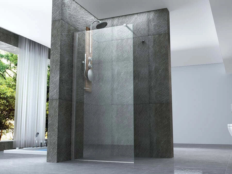 Parete Doccia Walk-In Trasparente 8mm H195cm - 140 cm