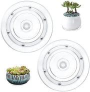 Set di due tavoli da lavoro rotanti 15 cm - trasparente - rotazione 360 gradi - multifunzionale - alta qualità plastica - tavolo da lavoro rotante