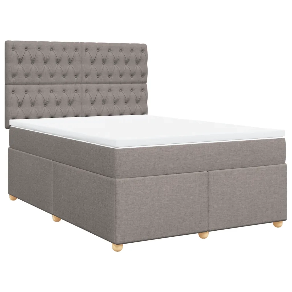 Giroletto a Molle con Materasso Tortora 140x200 cm in Tessuto 3293614