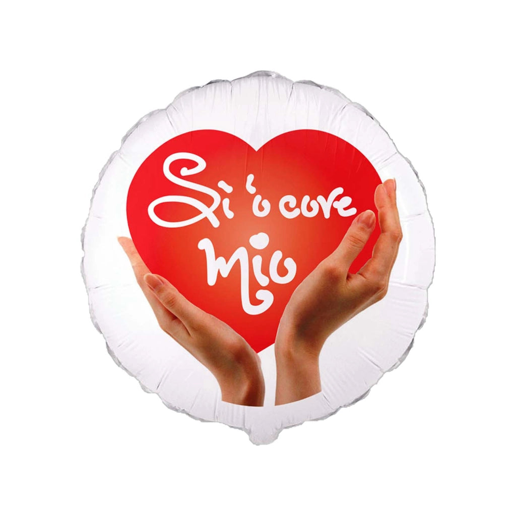Nonsoloinformatica Palloncino Tondo Bianco e Rosso 18" Mylar