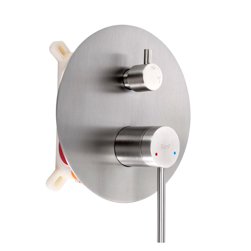 Set Doccia Da Incasso Rea Foss Clif Nickel Brush + Box