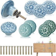 Pomelli in ceramica per porte - 12 pezzi - maniglie per cassetti - maniglie per commode - maniglie in ceramica per mobili