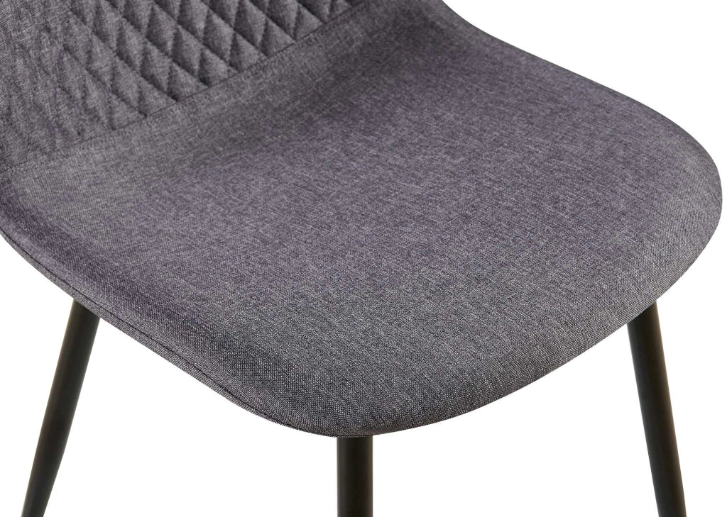Set di 4 sedie Giverny grigio scuro,Tessuto