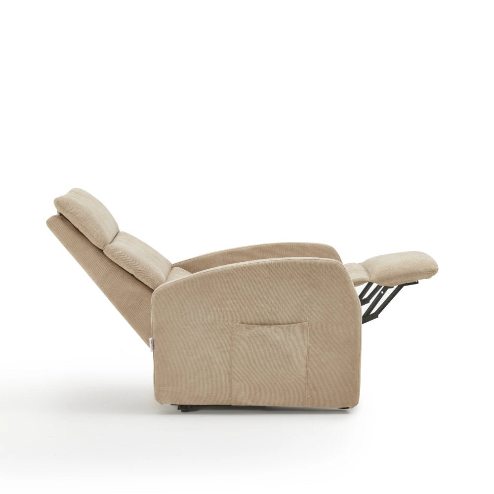 Poltrona Alzapersona Elettrica 2 Motori 72x111x86 cm Martina in Microfibra Dispositivo Medico 1 Beige