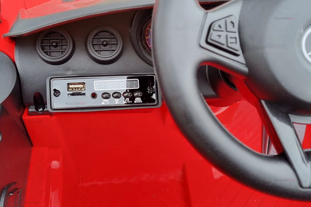 Auto Elettrica Per Bambini Mercedes GTR GT-R AMG 12V - Small-Rosso