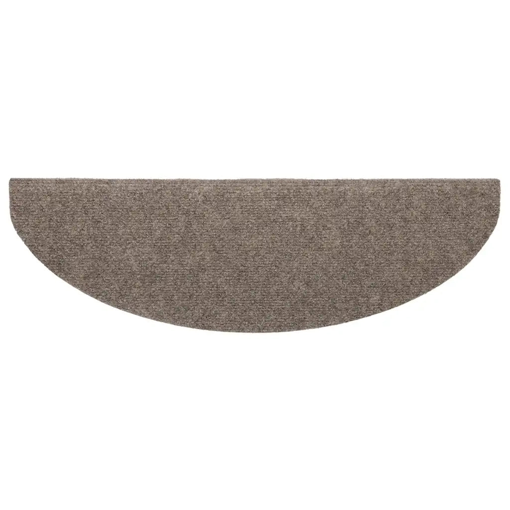 Tappetini per scale autoadesivi 10 pz 65x21x4 cm beige semicircolari grandi 149717