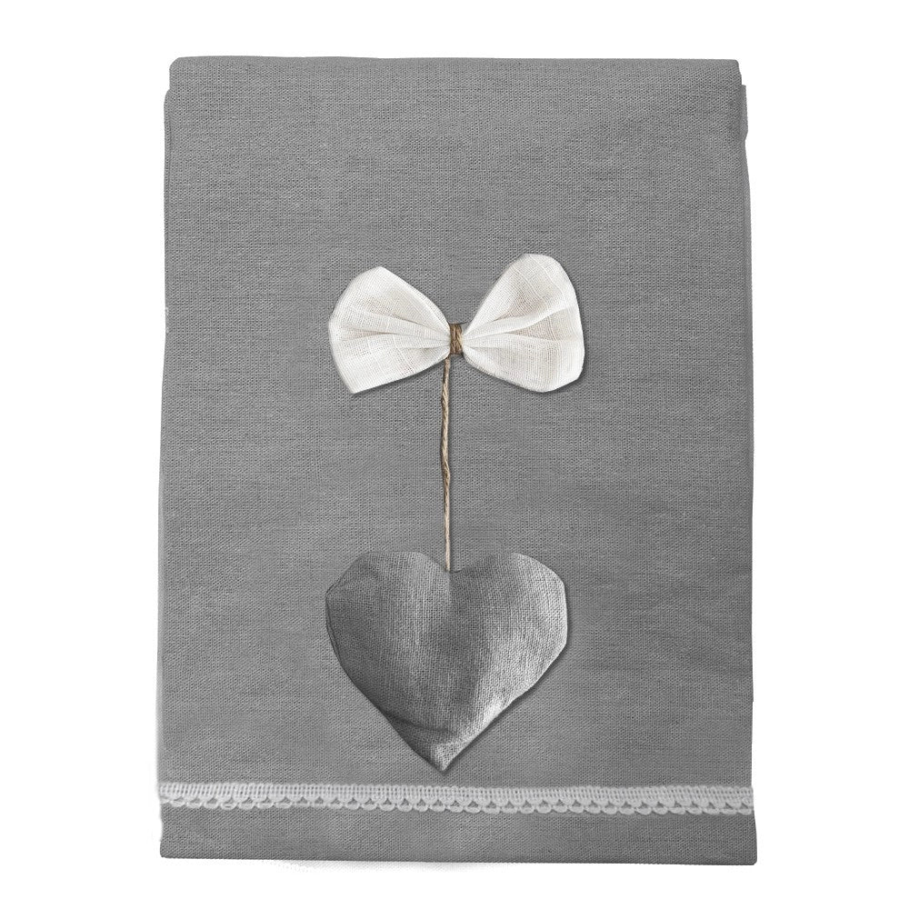 Tende Finestre Porte Interno Coppia 2pz Tessuto Semitrasparente Shabby Chic Rustica 60x240 Cm Grigia