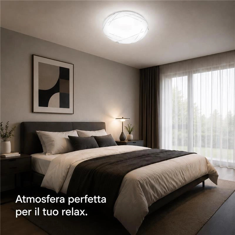 LETIZIA LAMPADA PLAFONIERA 1 LAMPADINA E27 30 CM TAGLI