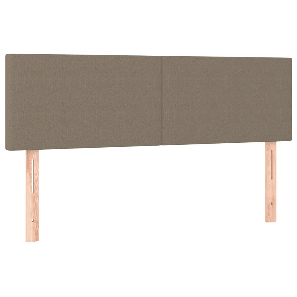 Letto a Molle con Materasso e LED Tortora 140x190 cm in Tessuto 3132993
